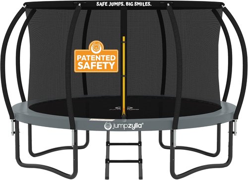 Jumpzylla Trampoline - ASTM Approved Outdoor Trampoline with Enclosure & Ladder | 8FT to 16FT Sizes