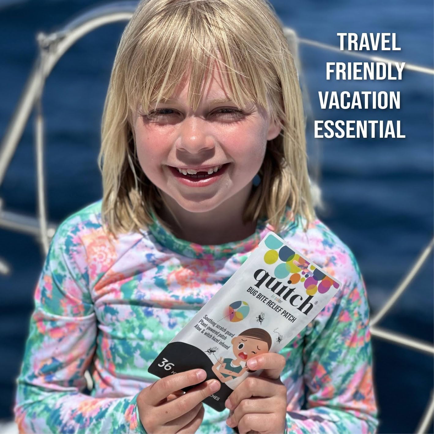 Quitch Mosquito Bite Relief Patch - Effective Anti-Itch Treatment for Kids | Travel & Camping Essential