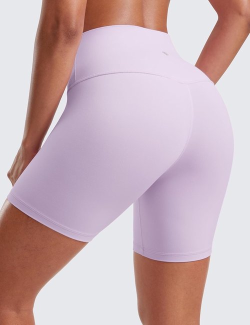 CRZ YOGA Biker Shorts - ButterLuxe High Waisted Spandex for Running & Yoga | 6-Inch Length