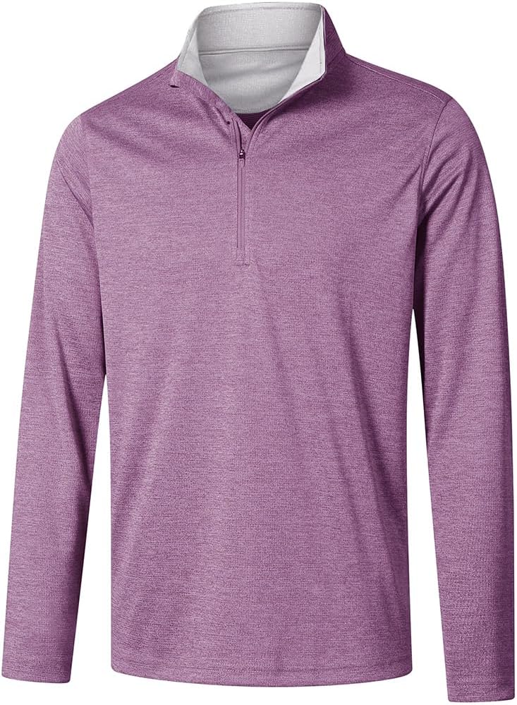 Skiennix Long Sleeve Golf Shirt - 1/4 Zip Pullover with UPF 50 Sun Protection | Lightweight Athletic Fit