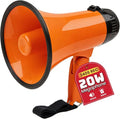 MyMealivos 20W Megaphone Bullhorn - Portable Design with Siren & 240s Recording | 5.4" x 8.6" for Indoor/Outdoor Use