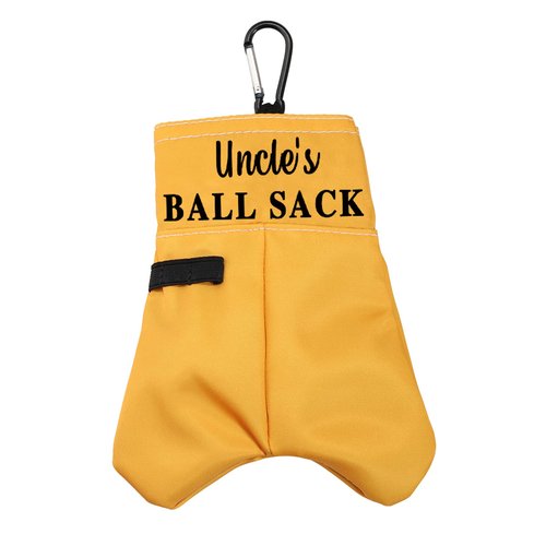 PWHAOO Funny Uncle Golf Gift Uncle’s Ball Sack Golf Ball Storage Bag Golf Club Gift Ball Pouch Sack Gag Gift (Uncle BS)