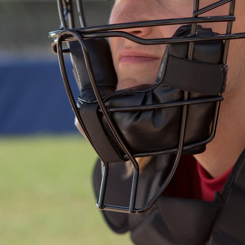 Champion Sports Umpire & Catcher’s Facemask - Pro Baseball Face Protection | Adjustable & Lightweight for All Sizes