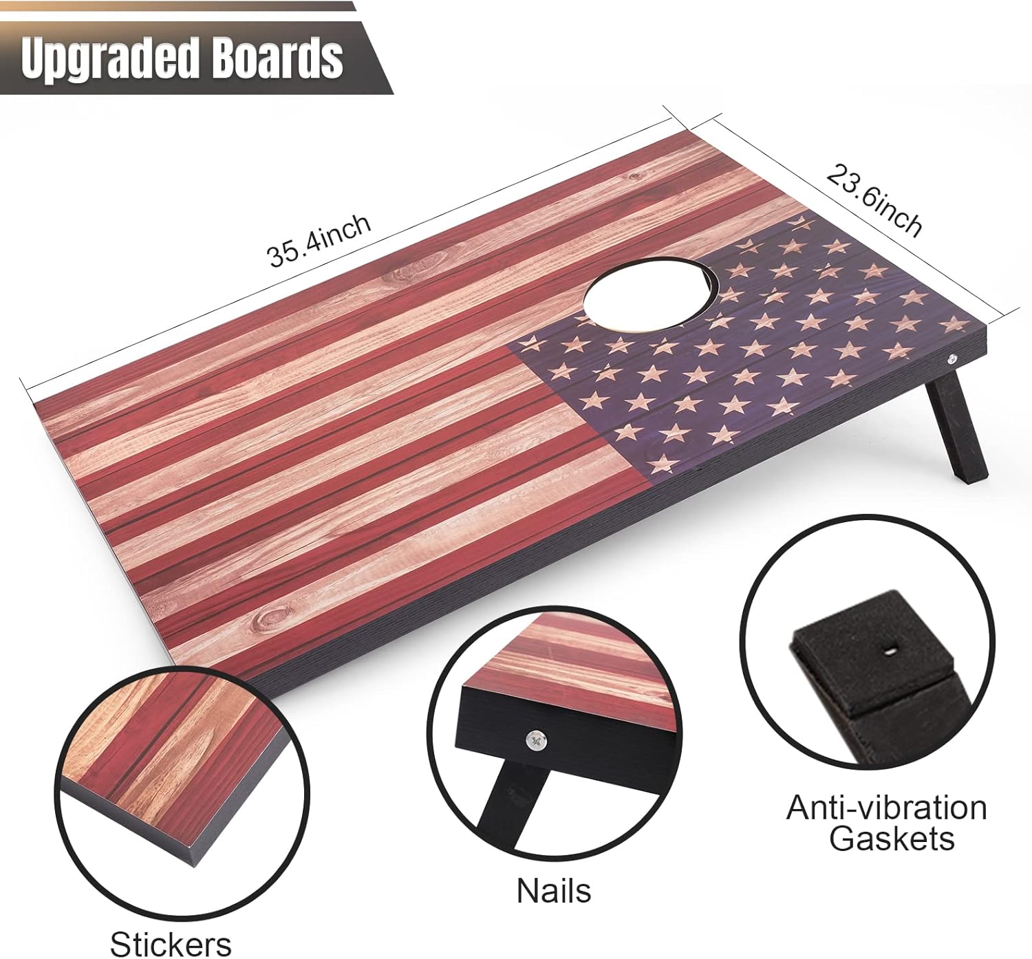 Regulation Cornhole Set by [Brand Name] - 4x2 & 3x2 Boards with Carrying Bags & 8 Bean Bags | Perfect for Outdoor Family Fun