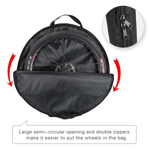Rhinowalk Bike Wheel Bag Travel Case Soft Padded Bicycle Wheelset Carrying Bag for 26-29 inch Mountain Road Bike Wheels