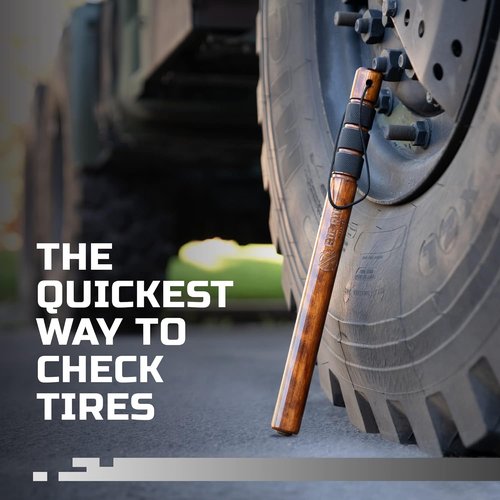 Big Rig Defense Hickory Stick Tire Thumper - Self Defense Bat for Truckers | Weighted Baton with Extra Grip