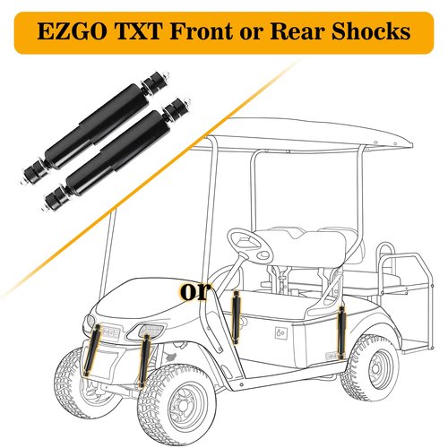 EZGO TXT Shocks 1994-Up Gas and Electric EZGO TXT Front or Rear Shock Absorbers EZGO TXT Medalist Golf Carts Replaces OEM #70248-G01, 76418-G01, 70324-G01,Nivel Part #5006