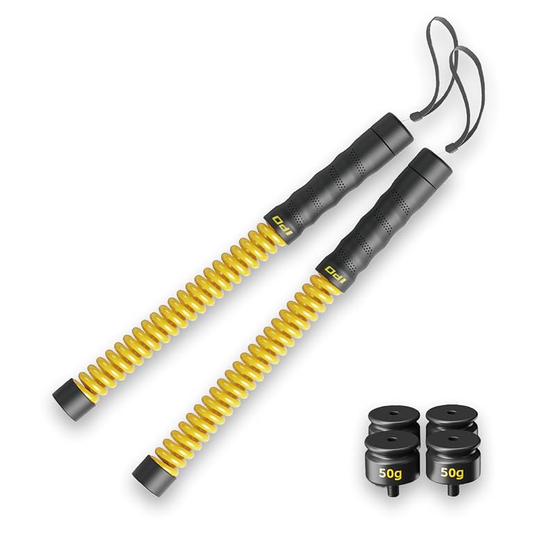 IPO 2026 Upgrade Weighted Ropeless Battle Rope – Heavy Duty Cordless Home Gym, Yellow+Yellow Max