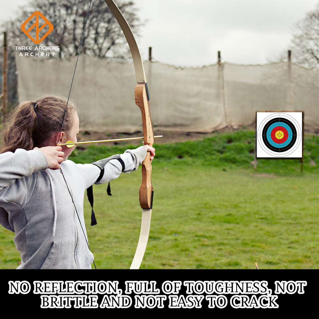 THREE ARCHERS Archery Targets Paper 20pcs Standard Archery Target for Backyard 23.6In 10 Ring Bow and Arrow Targets Face for Hunting & Shooting Archery Accessories for Target Practice