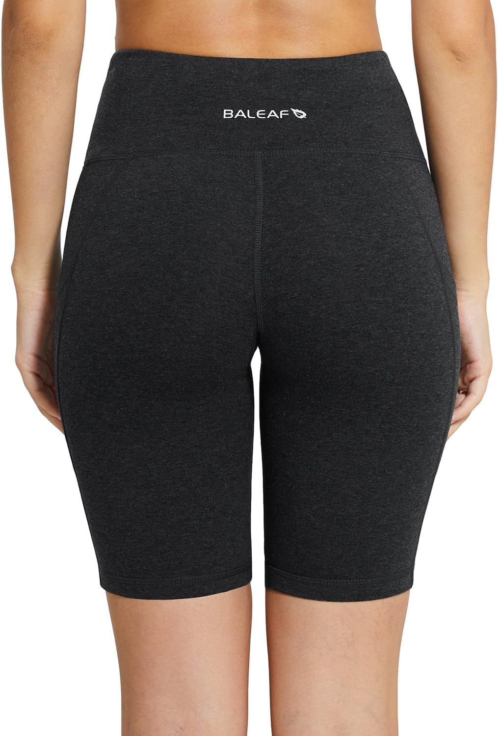 Baleaf Women's High Waist Biker Shorts - Comfortable Spandex Yoga & Workout Shorts with Pockets | 8"/5"/3" Sizes