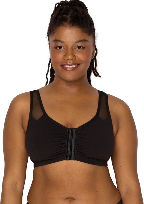 Fruit of The Loom Women's Sport Bra - Comfort Front Closure with Mesh Straps | Ideal Fit for Activewear