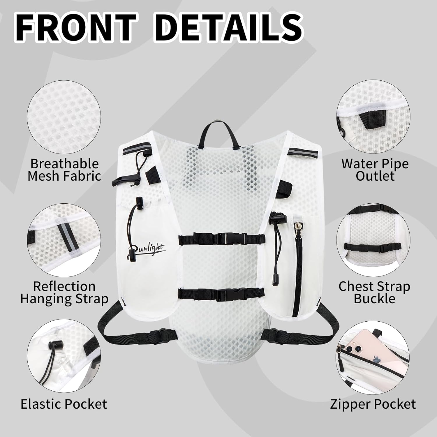 Skiennix Running Vest - Lightweight Hydration Backpack with 1.5L Water Bladder | Ideal for Hiking, Cycling, and Marathons