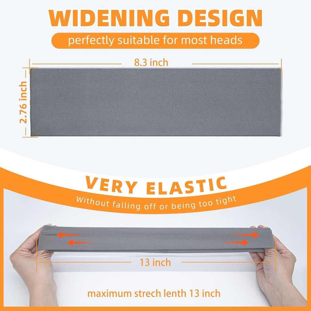 Skiennix 8PCS Non-Slip Sports Headbands - Soft, Elastic & Sweat-Absorbing for Active Lifestyle