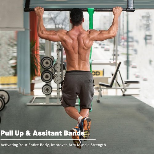 5pcs Resistance Bands with 1PC Stretching Strap for Physical Therapy, Training
