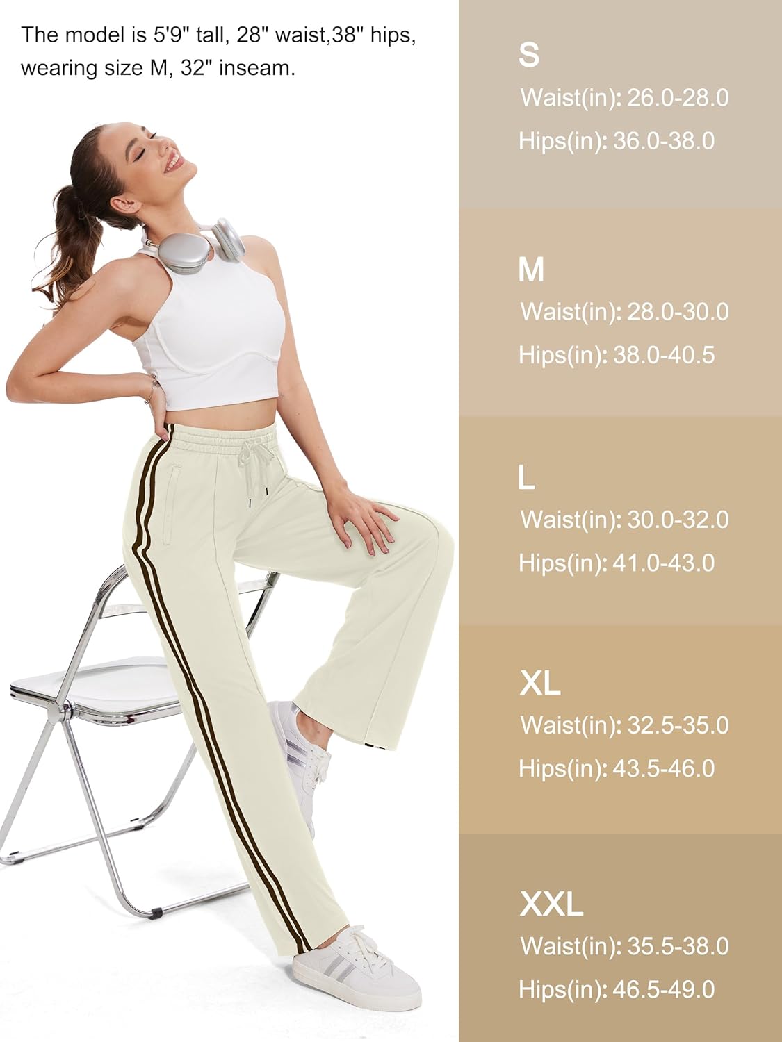 Tapata Women's Track Pants - Loose Straight Leg Jogging Sweatpants for Athletic Comfort | Multiple Inseams