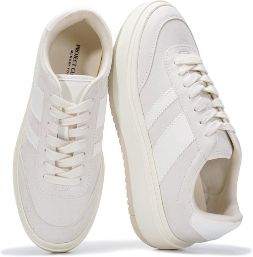 Nita Project Cloud Platform Sneakers for Women - Lightweight Memory Foam Insole | Non-Slip Fashion Footwear