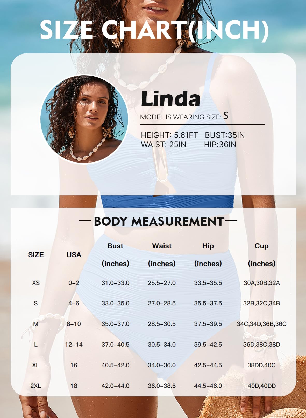 Herseas Women Two Pieces Textured Ruched Popular Bikini Set Push Up Padded V-Wired Swim Suit Cutout 2026 High Waisted Spaghetti Straps Bathing Suit Fashionable Swim Outfits Blue Small