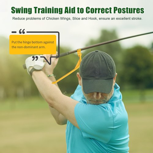 HRYOML The Connector Golf Training Aid - 2 Pcs Golf Swing Trainer Aid for Posture Correction Practice, Suitable for Golfers of All Levels Looking (The Connector Golf Training Aid) (2)