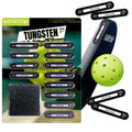 Tungsten Tape for Pickleball Paddles, Non-Toxic 12PCS Tungsten Tape with Paddle Eraser High Adhesive 3g Tungsten Tape Weight Strips Lead Tape Alternative