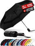 REPEL Windproof Travel Umbrella - Compact Design Withstands Winds Up to 85MPH | Durable & Portable for Rain and Sun