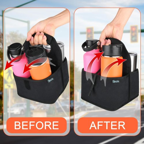 Beautyflier Reusable Insulated Coffee Cup Carrier - Portable Tote Bag for Hot & Cold Drinks