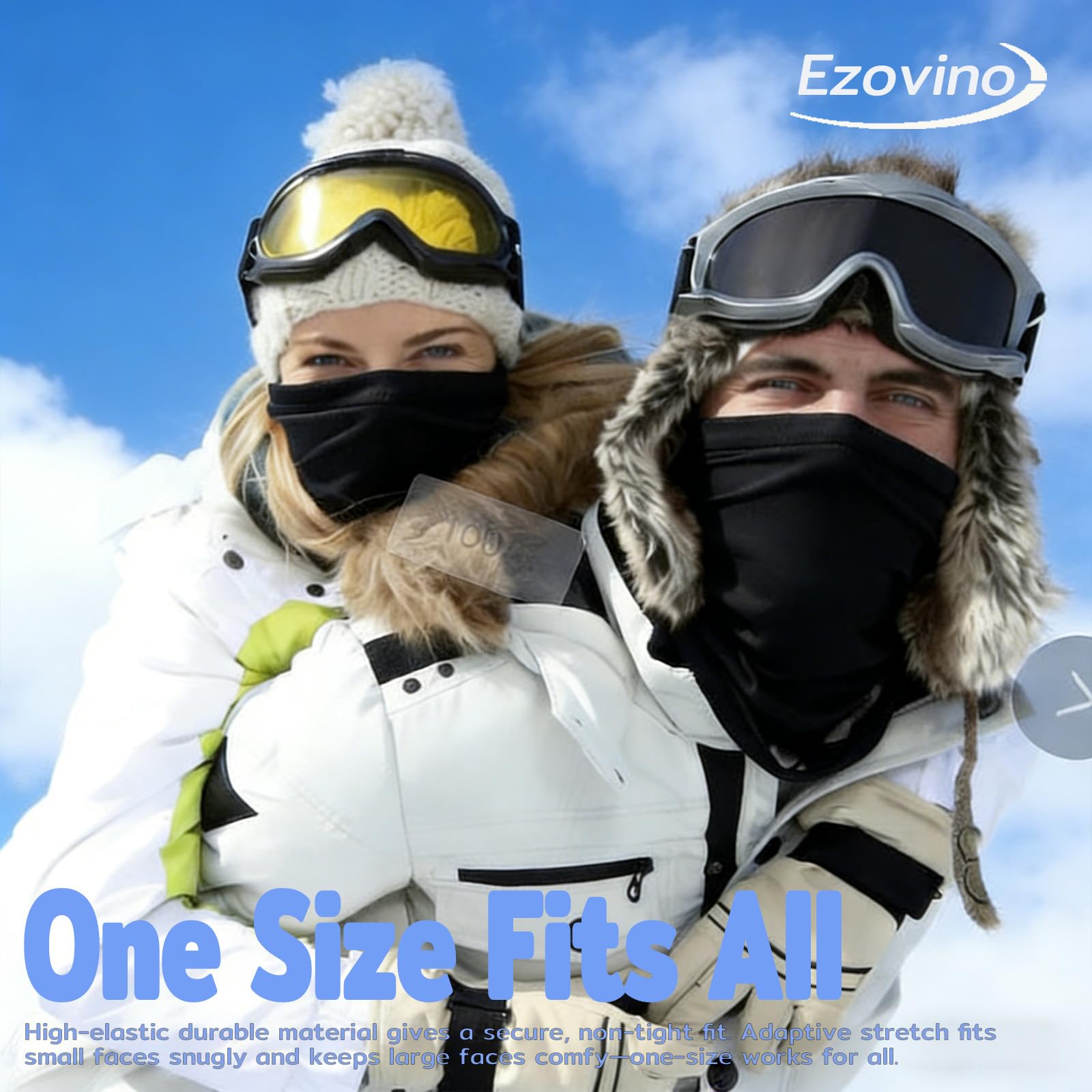 Ezovino Neck Gaiter Face Mask,Sun Cooling Scarf,Balaclava Bandana Cover for Men Women