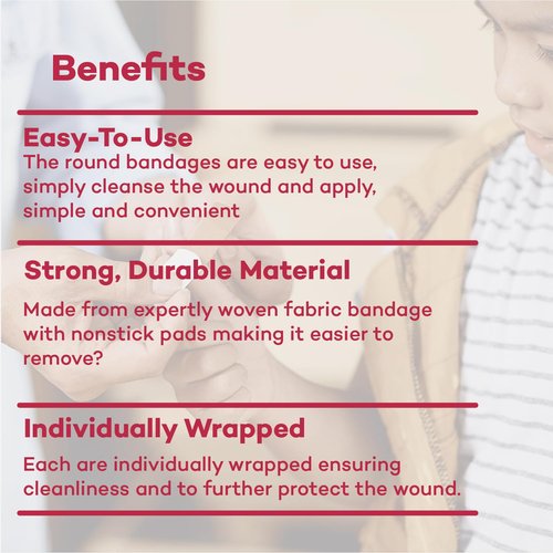 Dealmed Flexible Fabric Oval Spot Adhesive Bandages – 100 Count (3 Pack) Non-Stick Pad, Latex Free, Wound Care for First Aid Kit, 7/8" x 1 1/4"