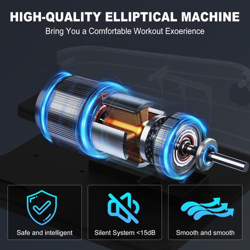 Under Desk Elliptical Machine, Electric Seated Pedal Exerciser,Elliptical Leg Exercisers for Seniors,Mini Ellipse Leg Exerciser with Remoter,12 Adjustable speeds Pedal Exerciser