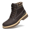 ANJOUFEMME Winter Hiking Boots Men Waterproof, Warm Work Trekking Boots for Men FNM19-G-BROWN-10.5