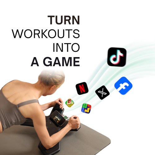 Plank Board,Wobble Balance Board for Core Workout,Push Up Board With Smart Phone Holder,Gym Accessories for Men & Women (Black)