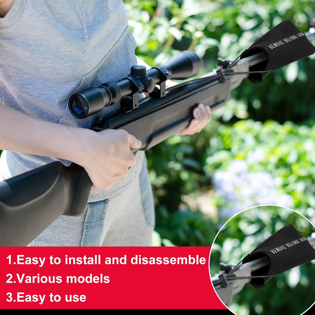 Riakrum Airsoft Barrel Cover - 6 Pcs with Elastic Bungee Cord | 5.51 x 3.15 Inch for Paintball Markers