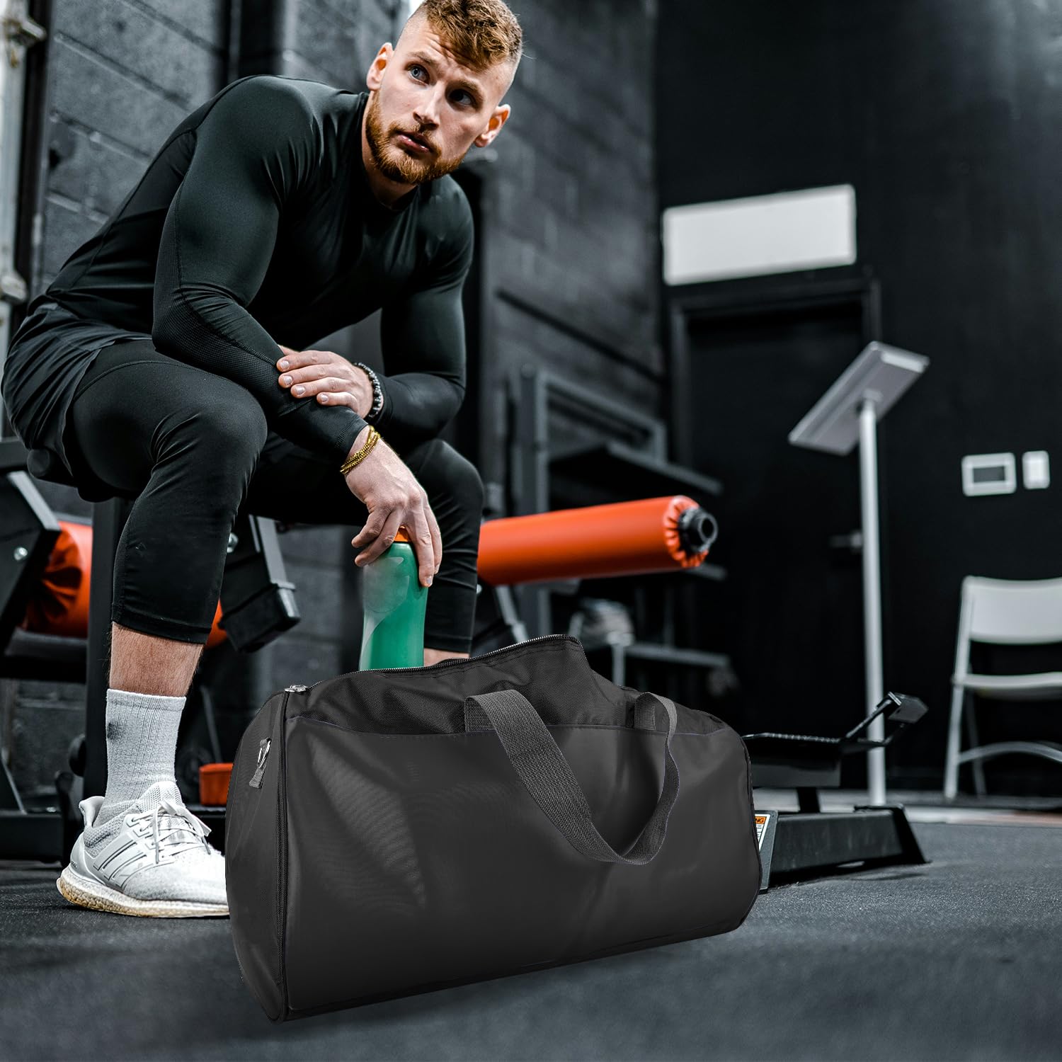 C&F BOGMOST Travel Duffel Bag Large Foldable Waterproof Gym Bag for Gym Beach Swim Bag Men Women Duffle Bag Lightweight Oxford Cloth Sports Bag -Sky Blue