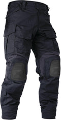 Skiennix Men's Tactical Pants - Waterproof Camo Cargo Design with Knee Pads & 10 Pockets