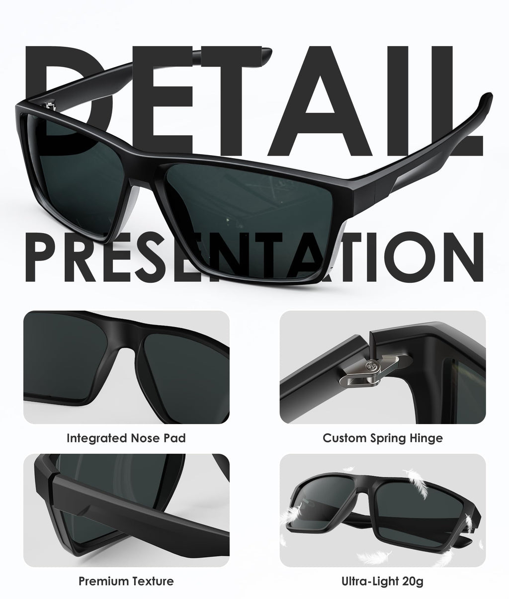 KALIYADI Sports Mens-Sunglasses Women Polarized-Sunglasses-Men: Sun Glasses with UV400 for Driving Running Cycling