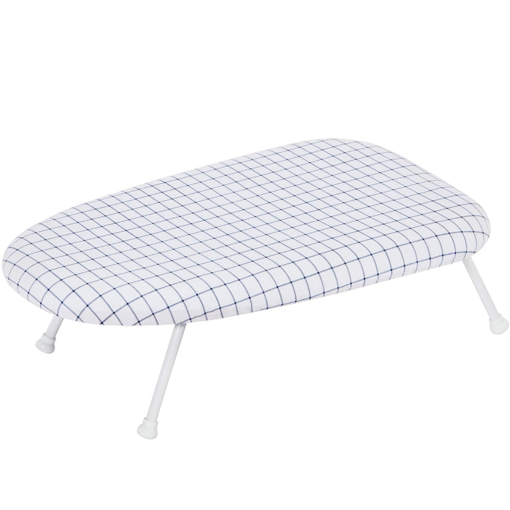 Storage MANIAC Tabletop Ironing Board with Folding Legs, Extra Wide Countertop Ironing Board with Cotton Cover, Portable Mini Ironing Board for Sewing, Craft Room, Household, Dorm, Blue