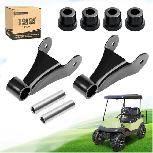 10L0L Golf Cart Leaf Spring Shackles for Club Car Precedent Golf Cart, Including Bushing & Sleeves OEM 1025062-01 102506301 102506601