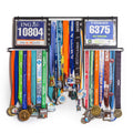 Gone For a Run BibFOLIO Plus Race Bib and Medal Display - Wall-Mounted Race Bib Hanger & Marathon Medal Holder for Runners with Protective Sleeves - Deulxe (Displays 100 Medals & Over 200 Race Bibs)
