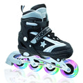 SMOOJOY Kids Inline Skates for Boys, Girls and Youth, All Light-Up Wheels Aluminum Frame Blade Green Skate for Beginners Ages 5-8, Perfect for Indoors and Outdoors