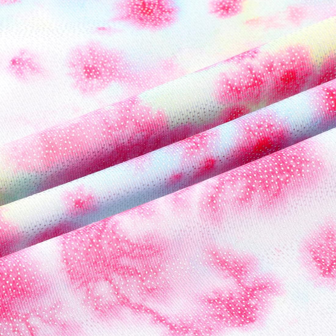HOZIY Gymnastics Leotards for Girls Size 8-10 8-9 9-10 Years Tumbling Outfits Tie Dye Flower Floral Biketard Pink White Blue Yellow Dance Clothing Toddlers Sparkly
