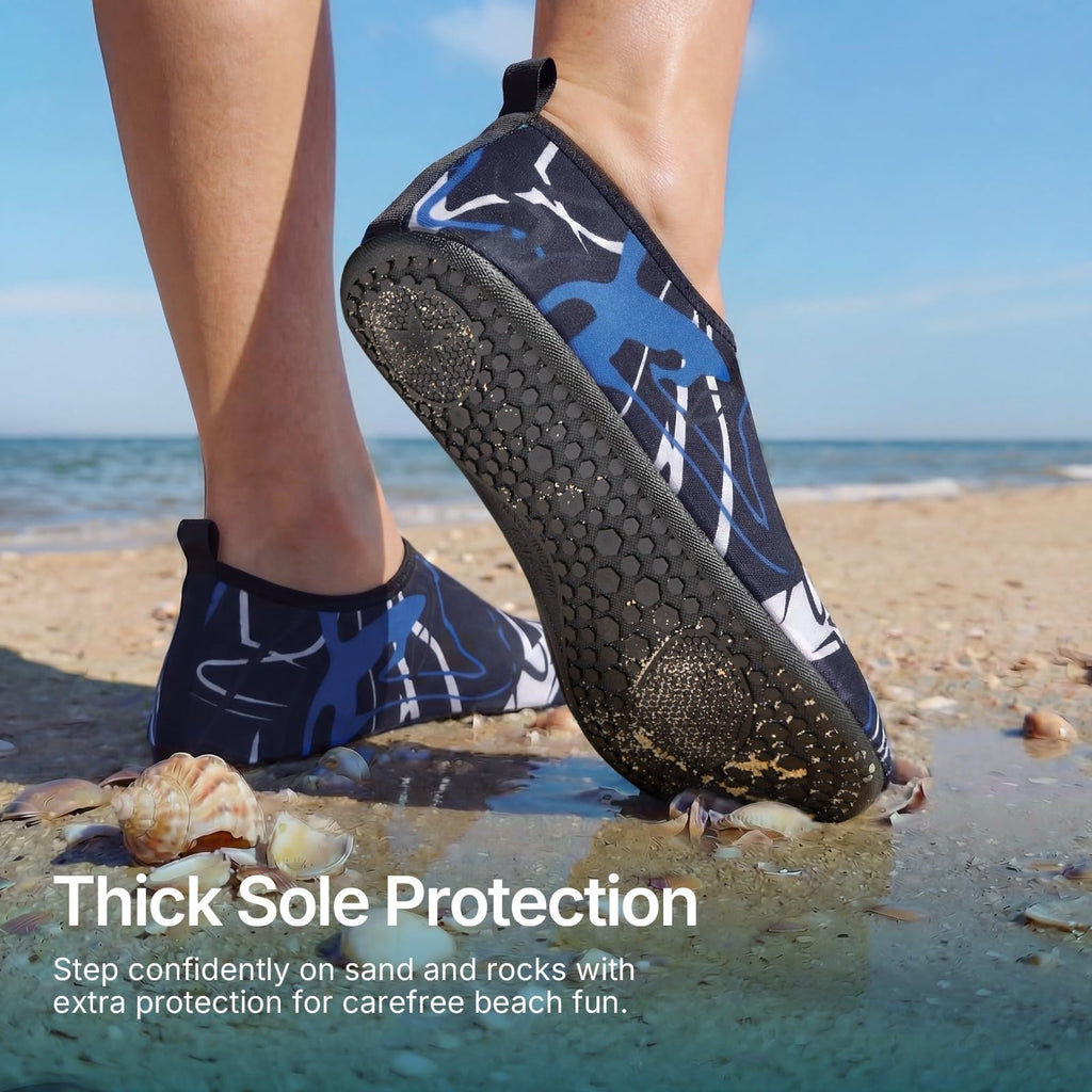 Water Shoes for Women Men Quick-Dry Aqua Socks Swim Beach Barefoot Yoga Exercise Wear Sport Accessories Pool Camping Must Haves Adult Youth Size 7-8Women/6-7Men