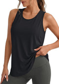 MAGCOMSEN Women's Sleeveless Workout Tank Tops - UPF 80+ Dry Fit Athletic Gym Shirt for Summer