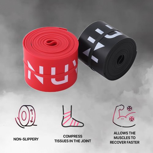Muscle Floss Bands (Pack of 2) - Compression Bands - Mobility and Recovery Bands for Improving Movement, Increasing Circulation & Reducing Soreness