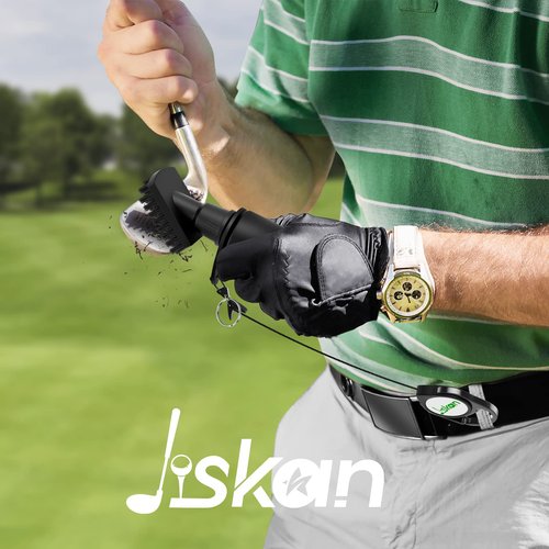 Jiskan Pro Golf Club Cleaner Includes Water Golf Club Brush Golf Towel Golf Accessories for Bag Essentials Golf Accessories for Men Best Golf Gifts for Men/Women