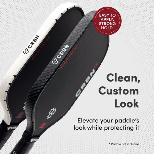 CRBN Pickleball - Edge Guard Tape - Protective Pickleball Paddle Edge Tape - Black 16mm 4 Pack