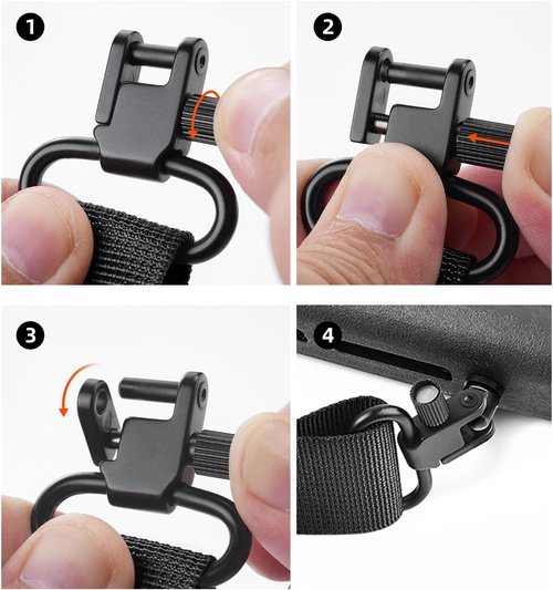 EZshoot Two Point Sling - Comfortable Neoprene Padded Shoulder Strap | Length Adjustable for Outdoor Use