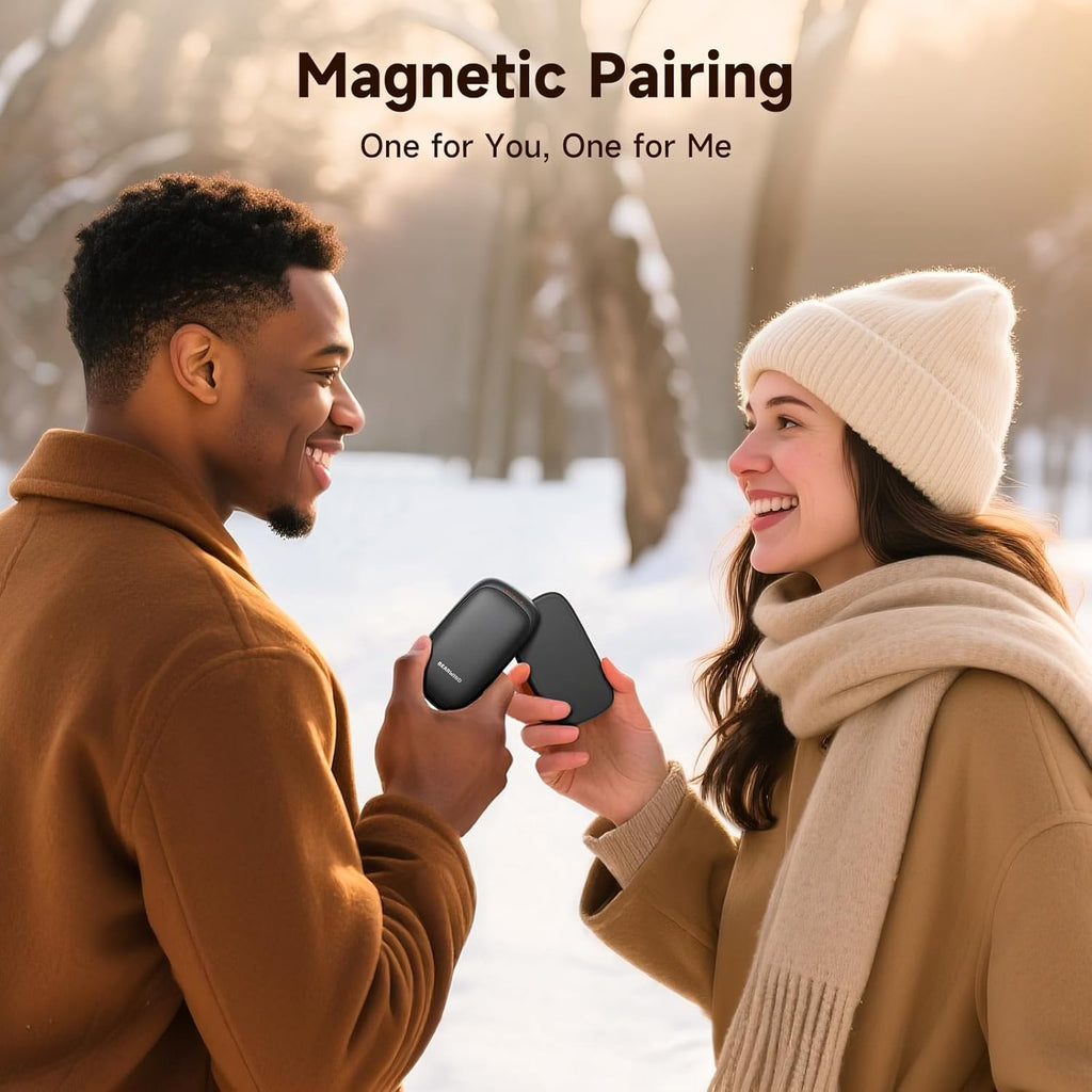 Skiennix Electric Hand Warmers - Rechargeable 2-Pack Magnetic Pocket Heaters | Portable Winter Essentials for Men & Women