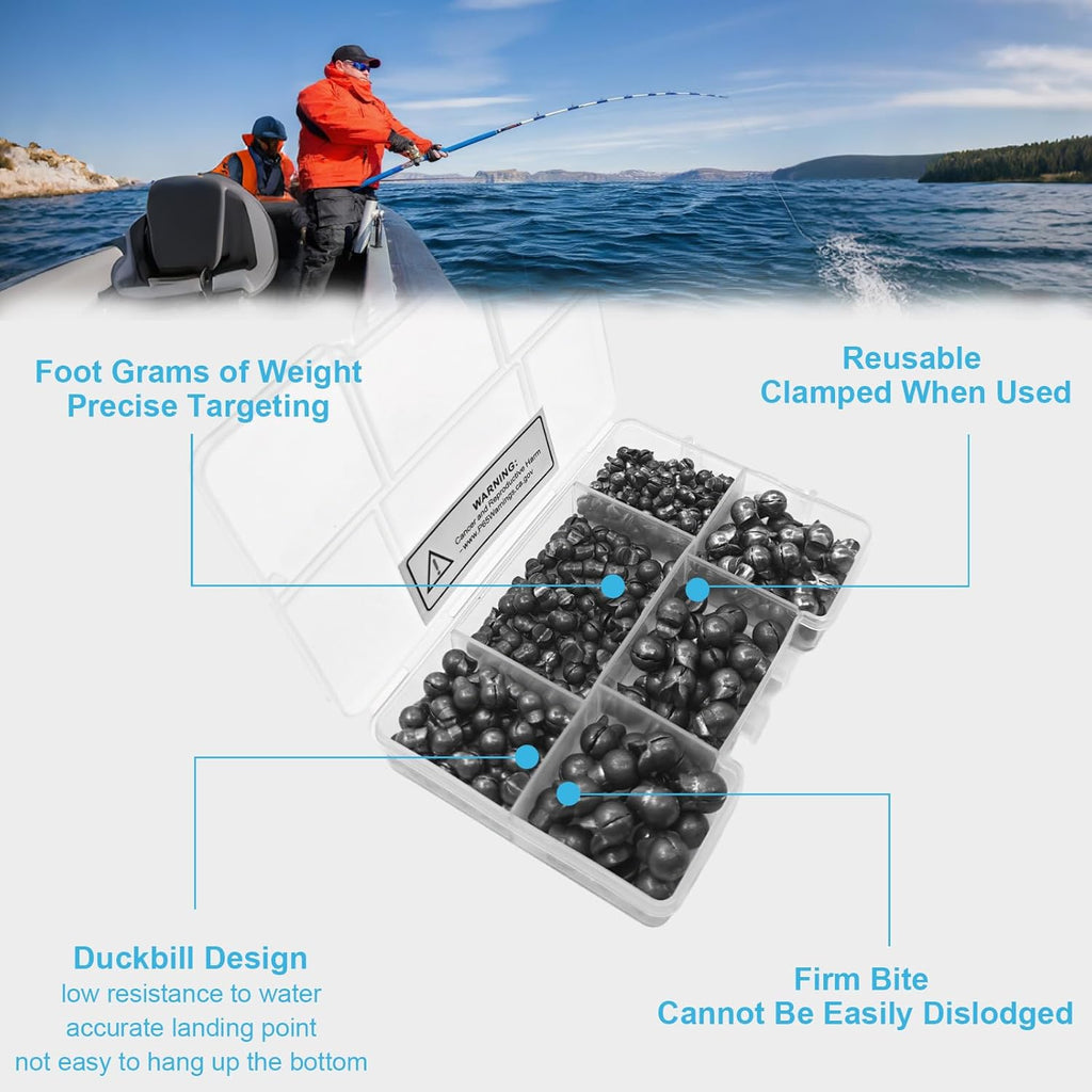 Premium Split Shot Fishing Weights by [Brand Name] - 100/150 Pcs Assorted Sizes (0.02oz–0.14oz) for Freshwater & Saltwater