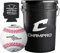 CBB-90 Durahide Cover Baseballs - Black Champro Bucket with 30 Balls & Rods Can Sleeve Included