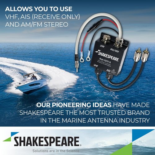 Shakespeare AIS, AM-FM, VHF Splitter