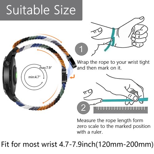SUGARJAR 3 Pack Braided Straps Compatible with XPLORA X5/XGO3/XGO2,Ultra-Light Fabric, 10ATM Water Resistant,(Multicolor)